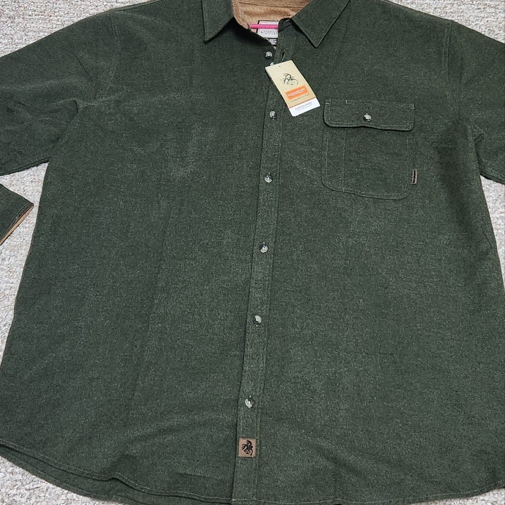 NWT Legendary Whitetails Buck Camp Flannel shirt Army 3XT